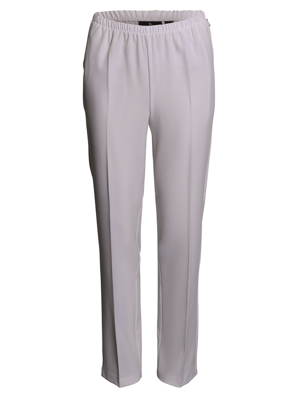 Hvide bukser med elastik i taljen fra i Sofie