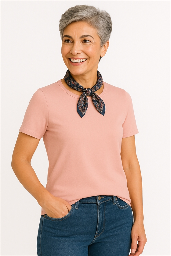 Veti Rosa ensfarvet t-shirt  - KØB 3 VETI T-SHIRTS. BLAND FARVERNE. BETALT KUN 250 I ALT