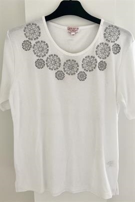Flot ensfarvet hvid t-shirt fra Reflect Collection - kun str. S/M