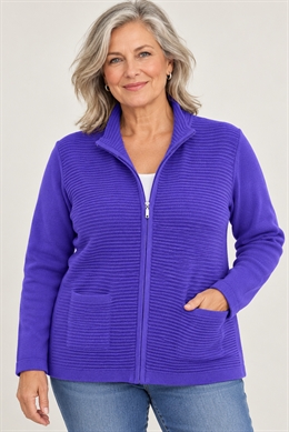 Sunday Cardigan til damer i lilla strik