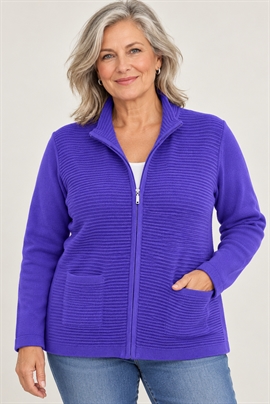 Sunday Cardigan til damer i lilla strik