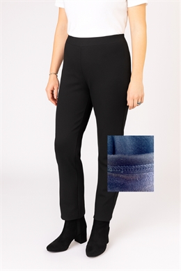 Varm Carla Legging til damer i sort med lun plys for 