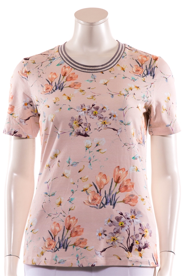 MXO t-shirt med blomster | Damernes Butik