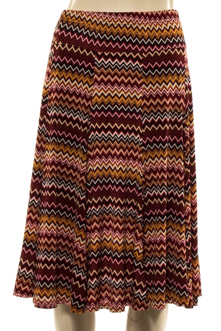 Let nederdel med farverigt print