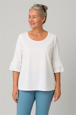 Hvid skjortebluse fra J. D. Joseph