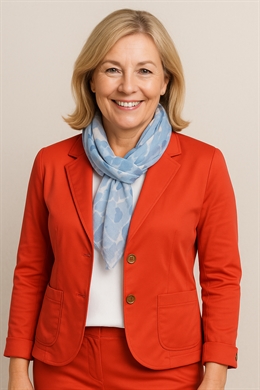 Brandtex orangerød jakke