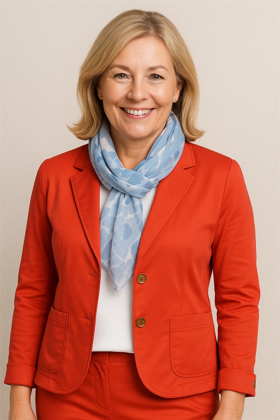 Brandtex orangerød jakke