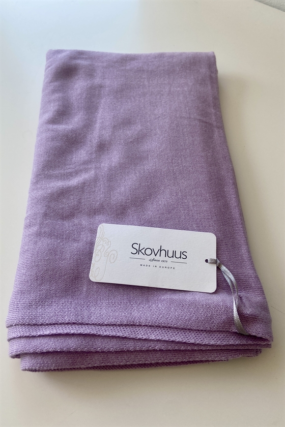 Strik poncho fra Skovhuus i lilla - one size