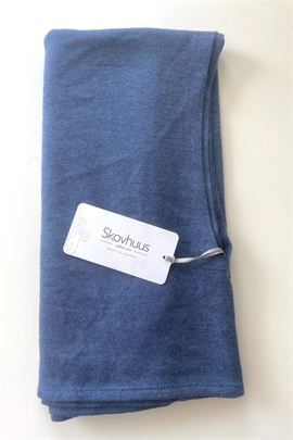 Skovhuus denim blåt sjal / sjælevarmer med huller til armene - one size