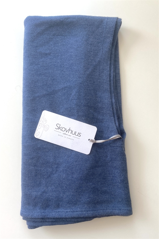 Skovhuus denim blåt sjal / sjælevarmer med huller til armene - one size