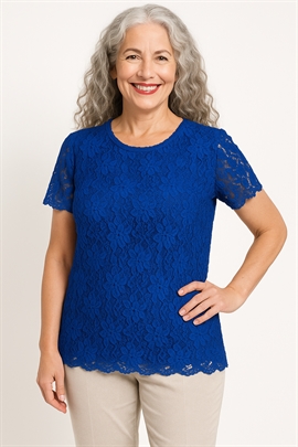 Blonde t-shirt i blå