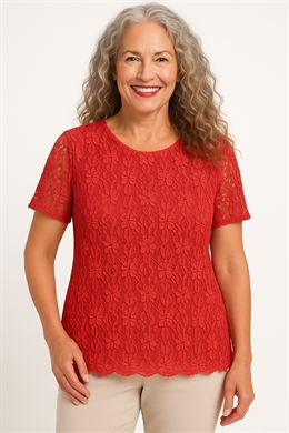 Michael Gold Forever blonde t-shirt i fin coral
