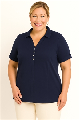 Marine lækker damepolo fra Signature - kun str. 3XL