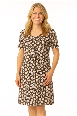 Signature kjole i blomstret jersey 