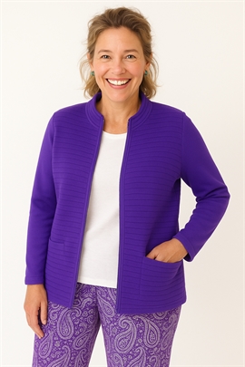 Sunday Cardigan til damer i lilla strik