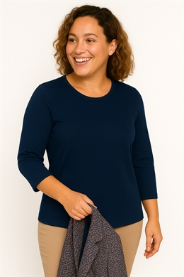 Basis t-shirt fra Long Island - Marine