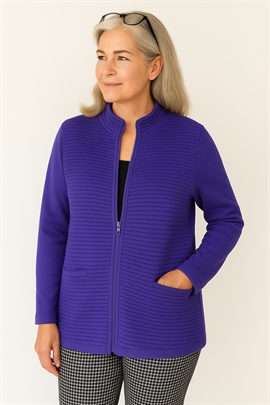 Sunday Cardigan til damer i lilla strik