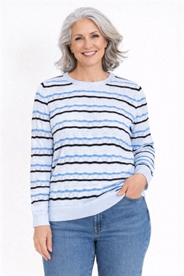 Micha forårsstrik i 100% bomuld med hulmønster til damer