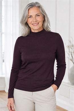 Sunday Turtleneck til damer i blommefarvet strik
