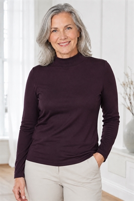 Sunday Turtleneck til damer i blommefarvet strik