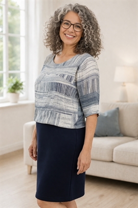 Kjole fra Brandtex med tynd viscose top påsyet