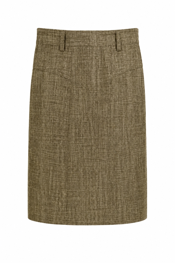 Lækker nederdel i mørk beige fra Brandtex - kun str. 40