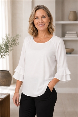 Hvid skjortebluse fra J. D. Joseph