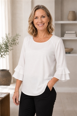 Hvid skjortebluse fra J. D. Joseph