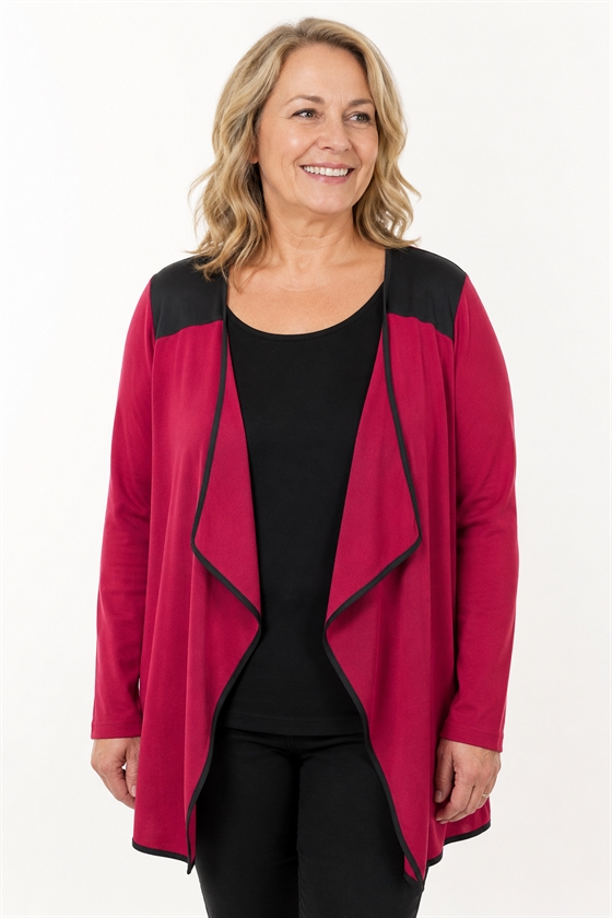 Flot rød cardigan fra Vetistyle