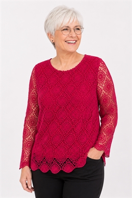 Pink blonde t-shirt med lange ærmer