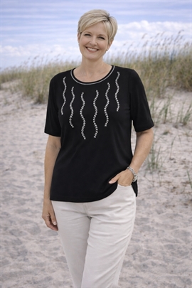 Signature t-shirts med hvidt broderi 