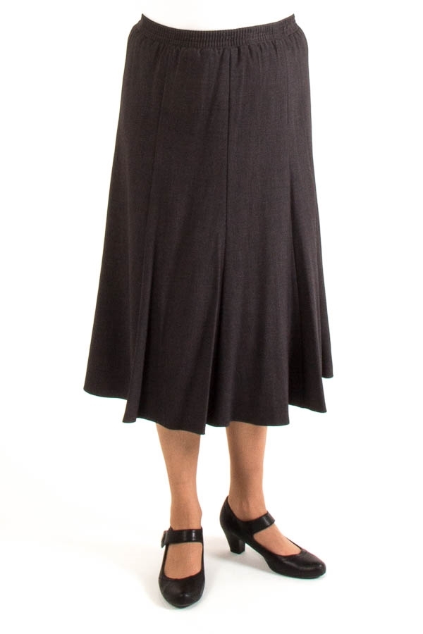 Grå nederdel fra Brandtex med elastik Damernes Butik