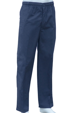 Carabou herre bukser med elastik i taljen og lynlås i foret  marine blå vintermodel. Perfekt  til den modne mand str. 42