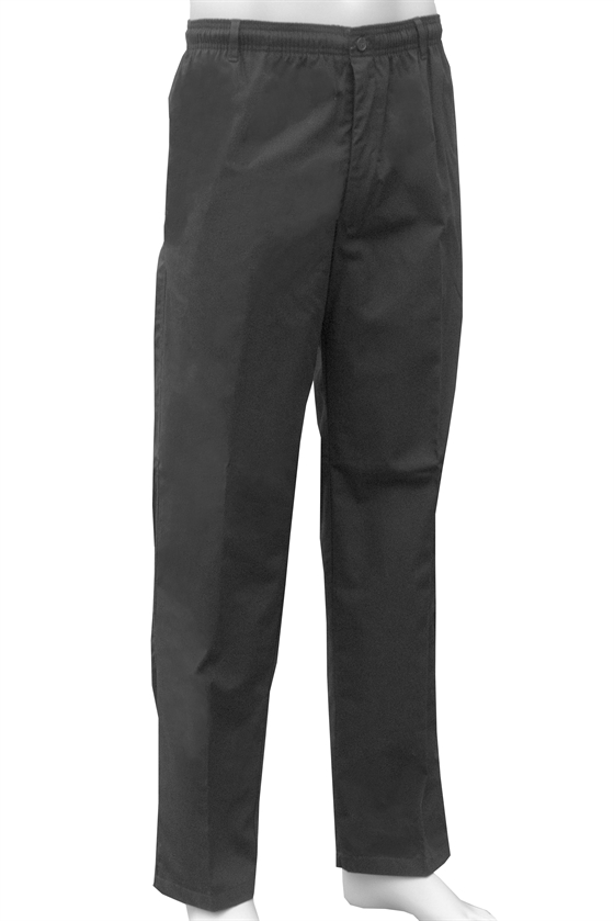 Carabou herre bukser med elastik i taljen og lynlås i foret  sort vintermodel. Perfekt  til den modne mand str. 46