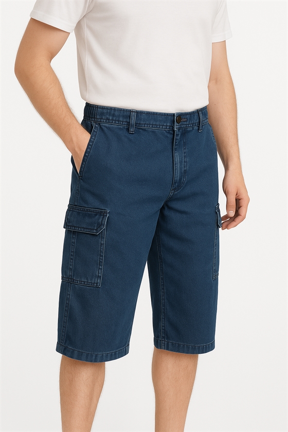 Cargo knickers i cowboy med elastik i taljen til mænd fra Roberto