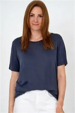 Klassisk marine t-shirt fra Signature - kun i str. 2XL